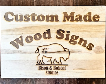 Custom Wood Signs, personalized signs, business signs, name signs, wood burned sign, laser engraved signs, Thanksgiving sign, Christmas sign