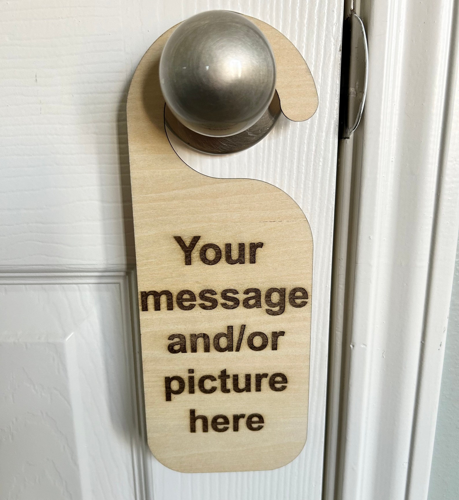 Custom Door Knob Hangers, Wooden Door Knob Hangers Etsy