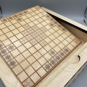 Multigame Box et plateaux FICHIER SVG UNIQUEMENT, Boîte de jeu, Échiquier, Plateau Hneftafl, Tableau Tafl, Tableau Bagh Chal,
