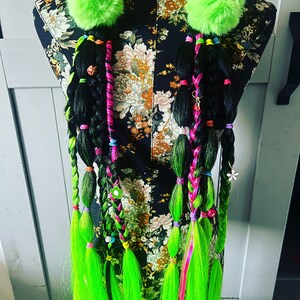 2X - Festival Rave Braid Hair Extensions