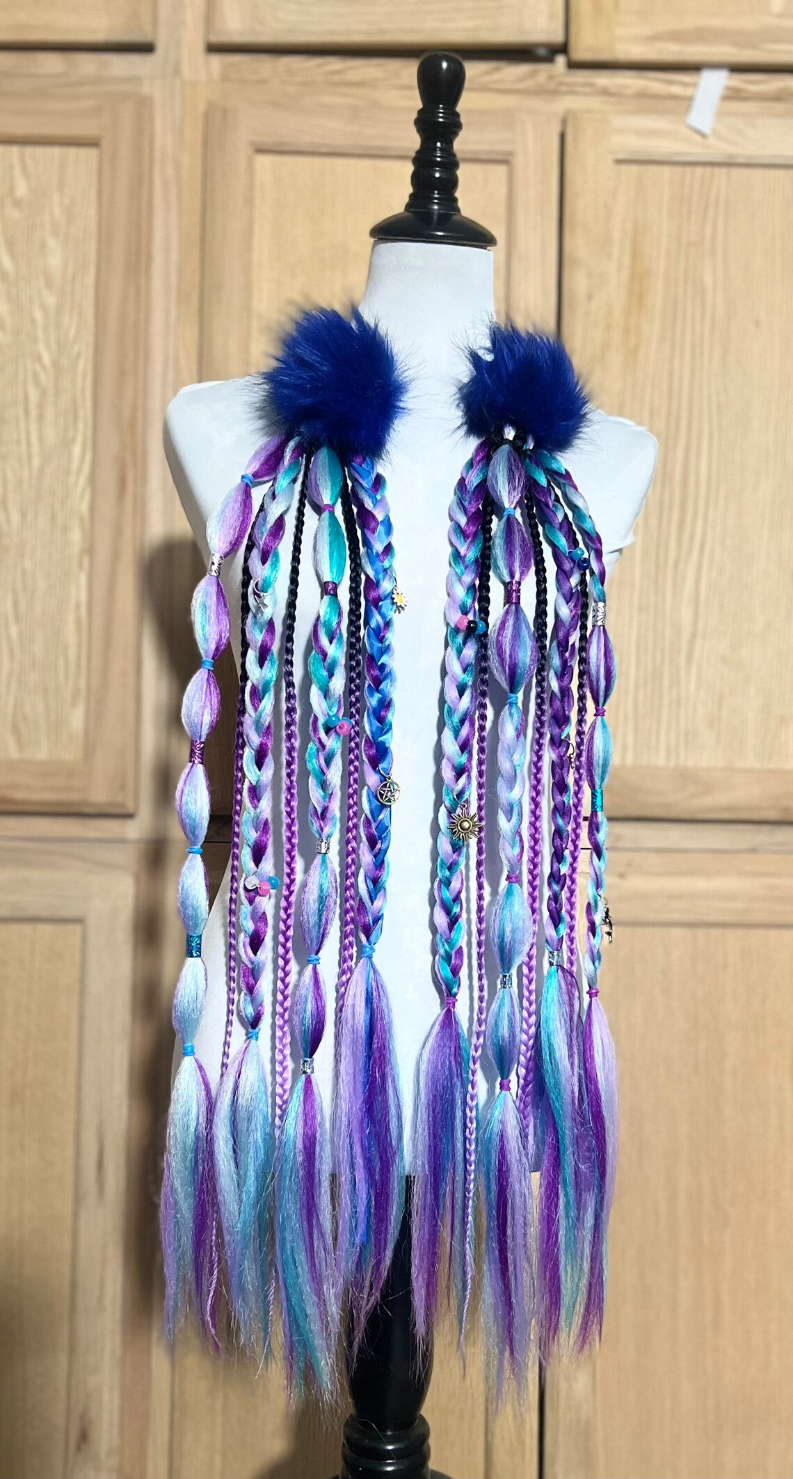 2X Festival Rave Hair Extension Etsy