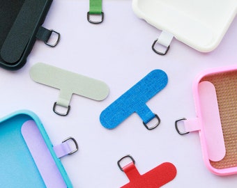 Phone Tether Tab, Universal Phone Connector Patch, Phone Connector Tabs, Phone Wristlet Connector, Mobile Phone Tether for Lanyard Patch