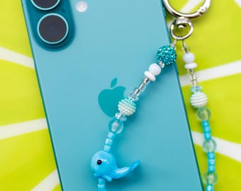Trendy Phone Charm Whale Phone Charm Phone Accessory Gifts for Her Whale Beads 050