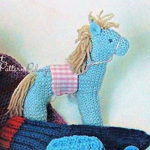 Vintage Strickmuster Garter Stitch Pony Pferd Weiches Plüschtier 1976 PDF Instant Digital Download Easy Anfänger Tier Amigurumi
