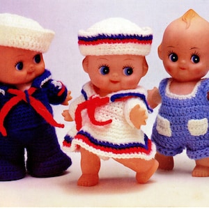 Vintage Crochet Patterns More Cupids Cuties Doll Clothes Outfits for 4 to 8 Inch Cutie Cupid Kewpie Dolls PDF Instant Digital Download 5 Ply