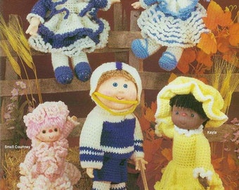 Vintage Crochet Playbabies Doll Patterns Yarn Head Baby Toothie Ruthie  Cabbage Patch Doll Designs PDF Instant Digital Download 4 Ply