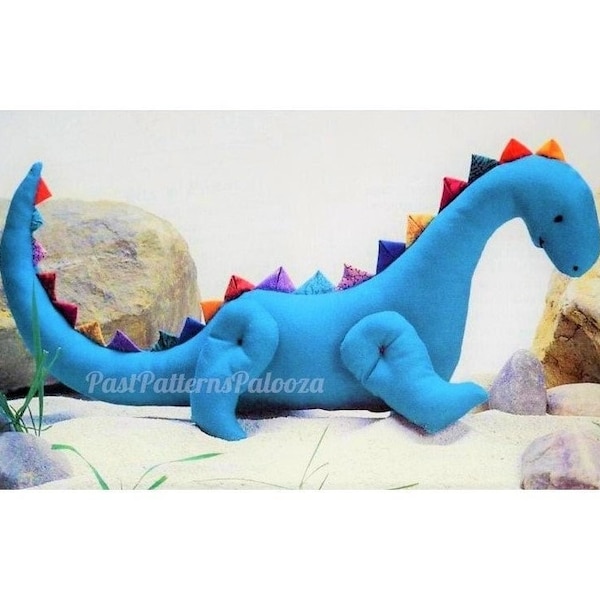 Vintage Sewing Pattern 17" Fabric Stegosaurus Dinosaur Soft Sculpture Toy Doll PDF Instant Digital Download