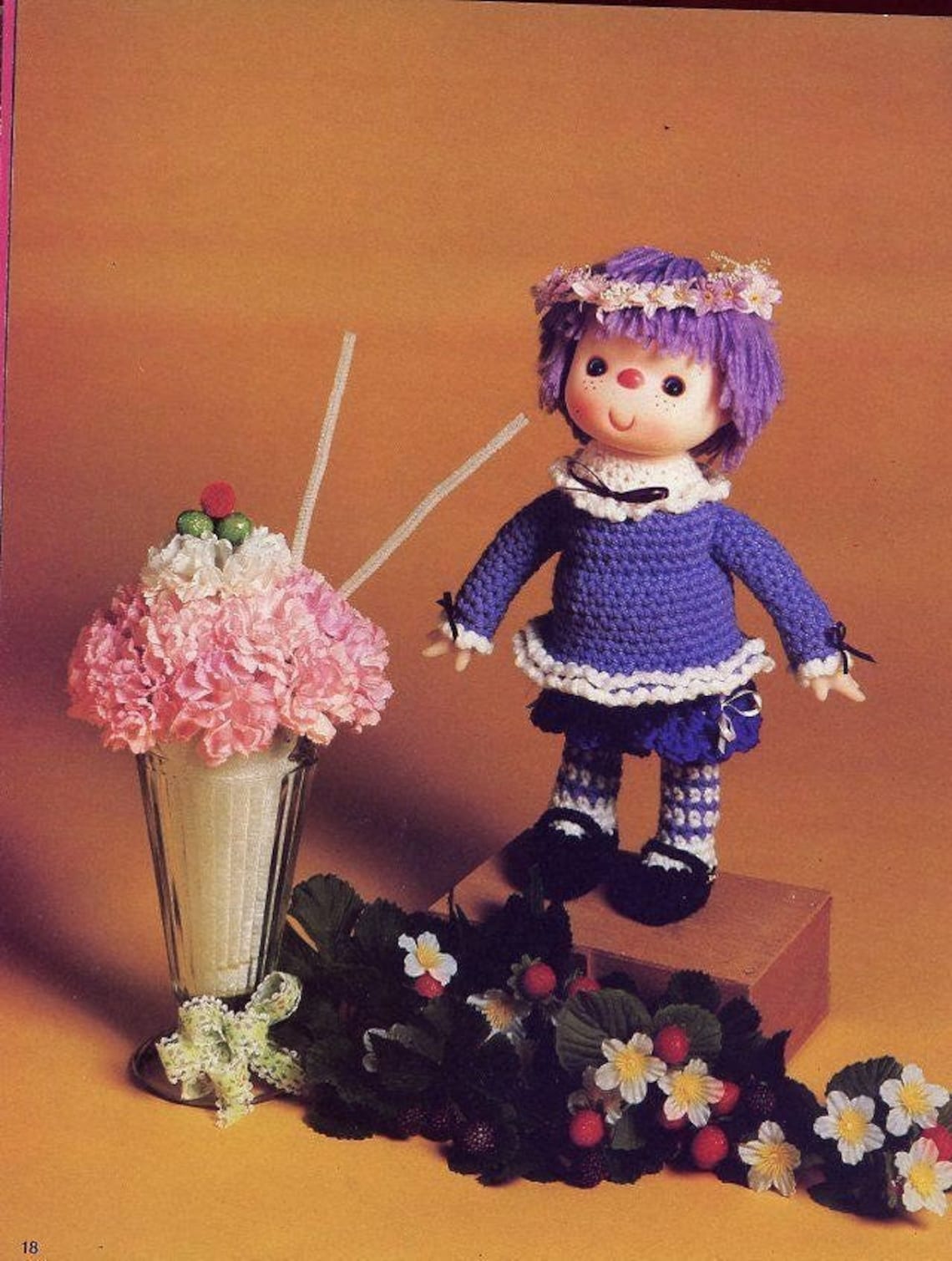 Vintage Crochet Patterns Yarn Head Dolls Outfits Flavorful Etsy