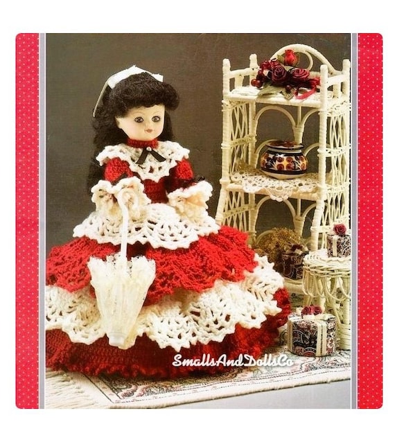 Vintage Crochet Pattern Pretty Elizabeth Victorian Doll Red White Lace Tiered Dress 11.5 Inch Doll PDF Instant Digital Download 5 Ply - Etsy Vintage Crochet Pattern Pretty Elizabeth Victorian Doll Red White Lace Tiered Dress 11.5 Inch Doll PDF Instant Digital Download 5 Ply - Etsy