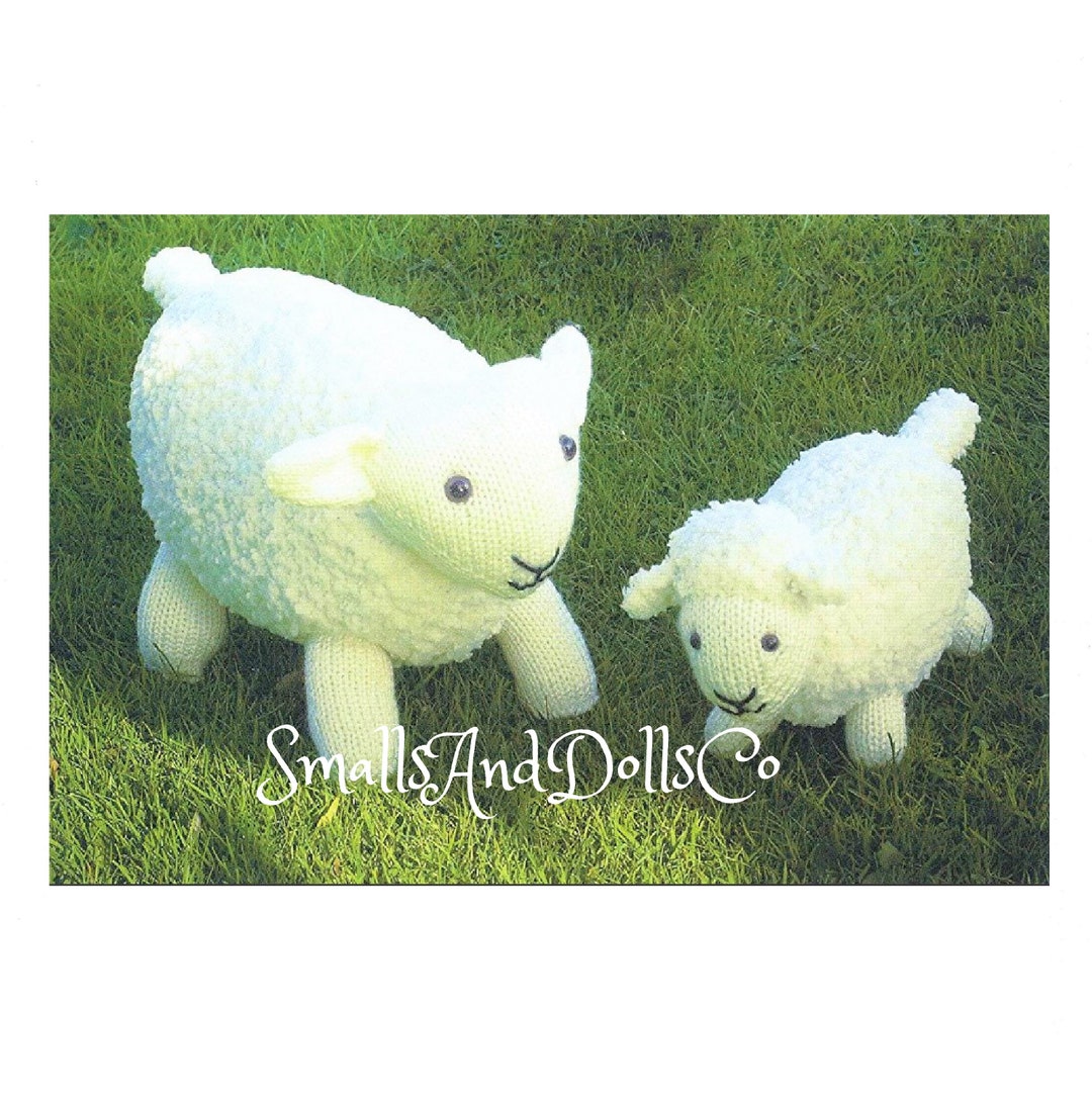 Vintage Knitting Pattern Knit Sheep and Lamb PDF Instant Digital