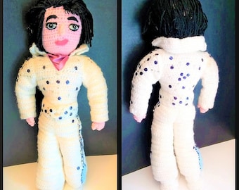 Vintage Crochet Pattern 21" Elvis Doll Soft Toy Vegas Era PDF Instant Digital Download Amigurumi Elvis Presley Plush