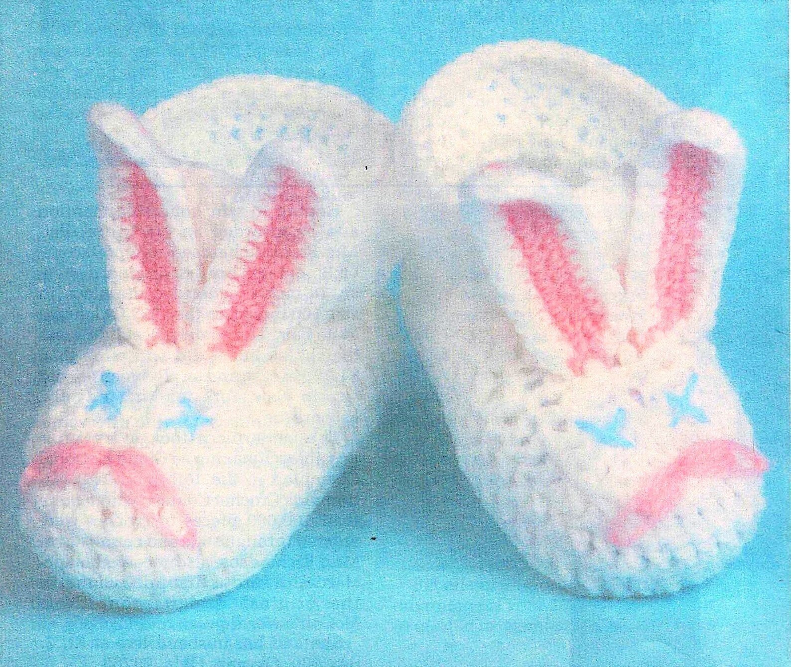 PDF Vintage Crochet Pattern Baby Bunny Booties PDF Instant Download ...
