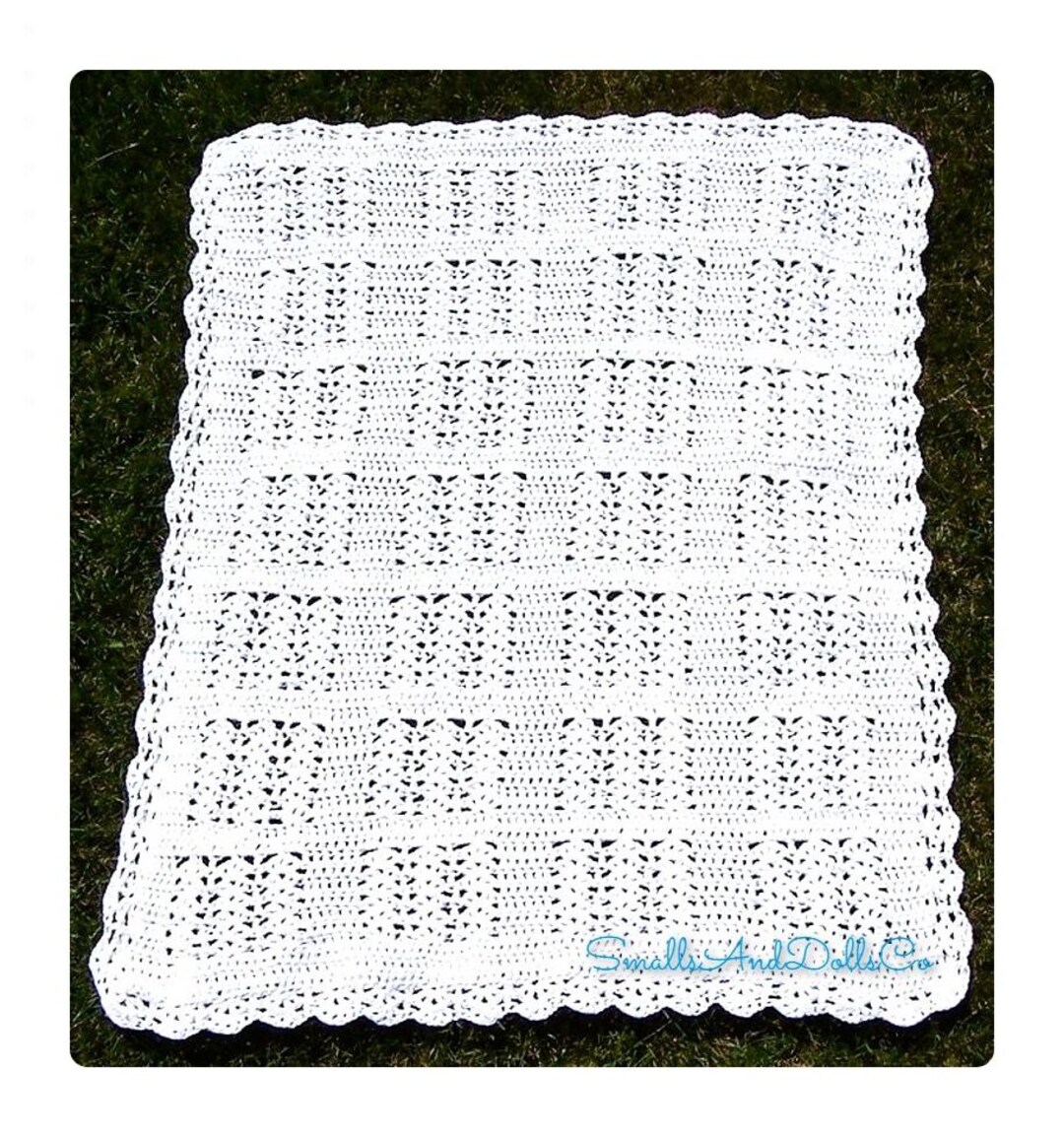 Vintage Crochet Pattern Simple Shells Baby Afghan Blanket PDF Instant ...