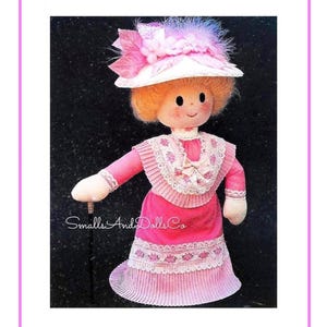 Vintage Sewing Pattern 12&quot; Edwardian Victorian Lady Soft Sculpture Doll PDF Instant Digital Download Old World Fashionable Dolly