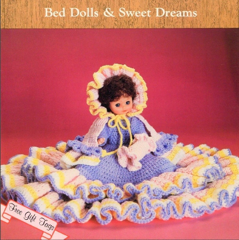 Vintage Crochet Pattern 13" Eva Bed Doll Ruffle Dress Hat Outfit PDF  Instant Digital Download Sweet Dreams Dumplin Designs 10 Ply - Etsy