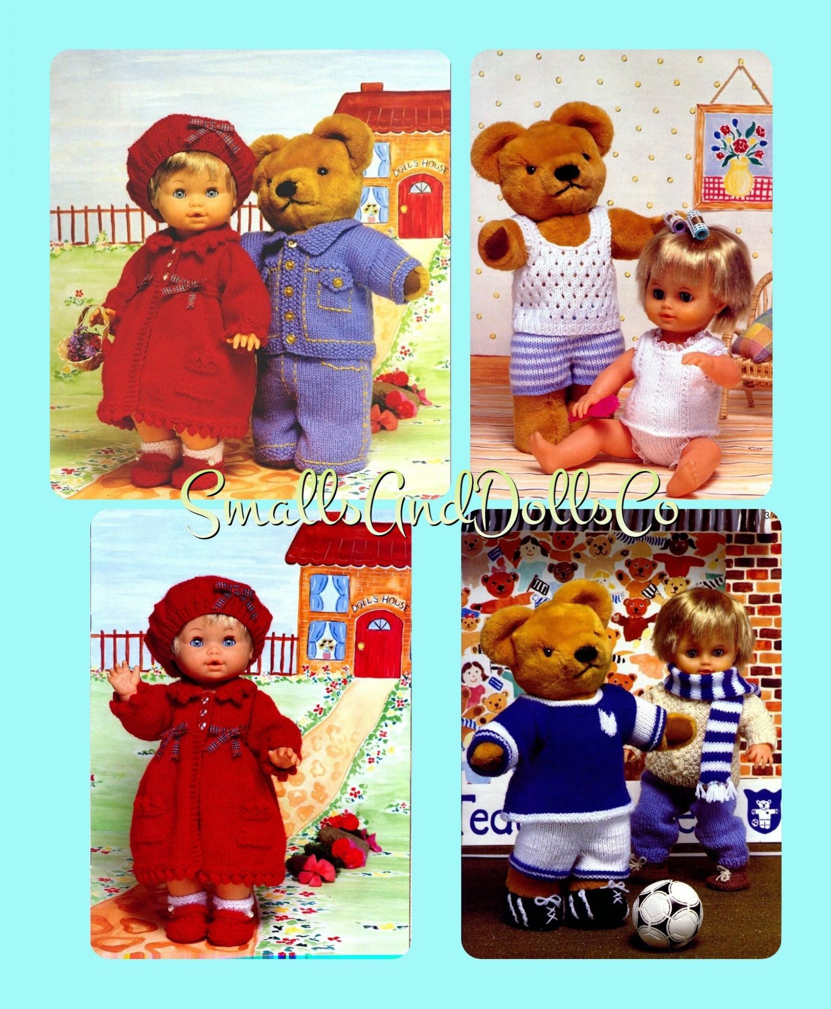 6pcs For 9-10-11 Inch Baby Doll Clothes Outfits Reborn Newborn Costumes With Bear Doll Birthday Xmas Gift Wrap
