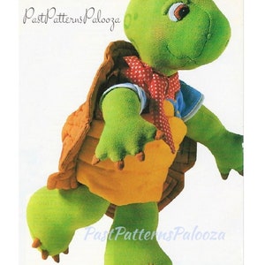 Vintage Sewing Pattern 13" Franklin the Turtle Doll PDF Instant Digital Download Plush Fabric Soft Toy