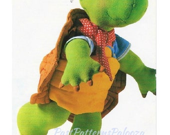 Vintage Sewing Pattern 13" Franklin the Turtle Doll PDF Instant Digital Download Plush Fabric Soft Toy