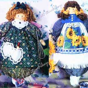Vintage Schnittmuster Küche Engel Schürze Annie Puppen Taschenhalter PDF Instant Digital Download Hübsche Plüsch Plastiktüte Catchers