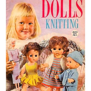 Vintage Knitting Patterns Knit Doll Clothes Outfits For 12 13 14 15 Inch and Fashion Dolls PDF Instant Digital Download Retro 60s Clothing