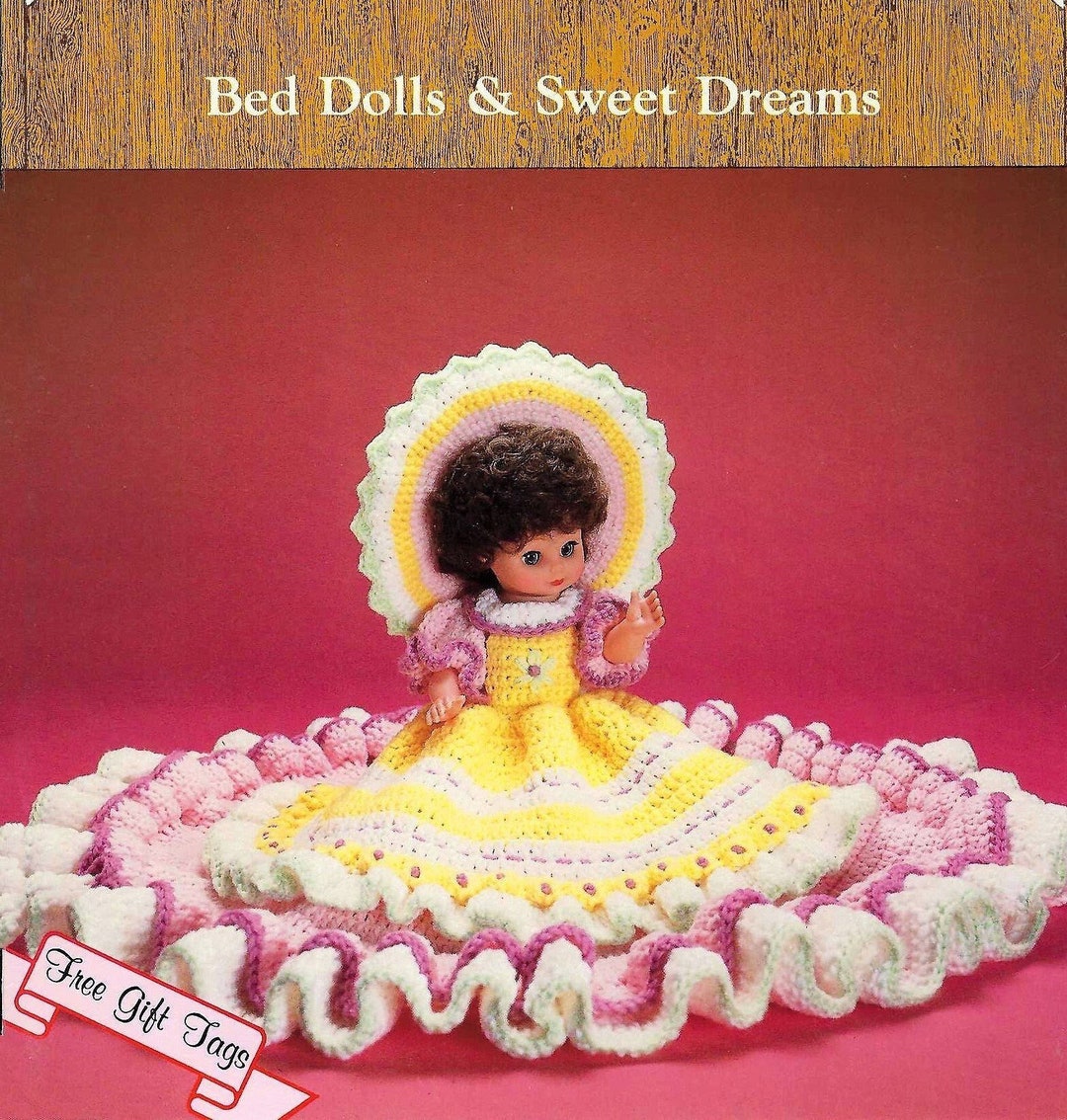 Vintage Crochet Pattern Charlotte Bed Doll Dress Outfit for 13-14 ...