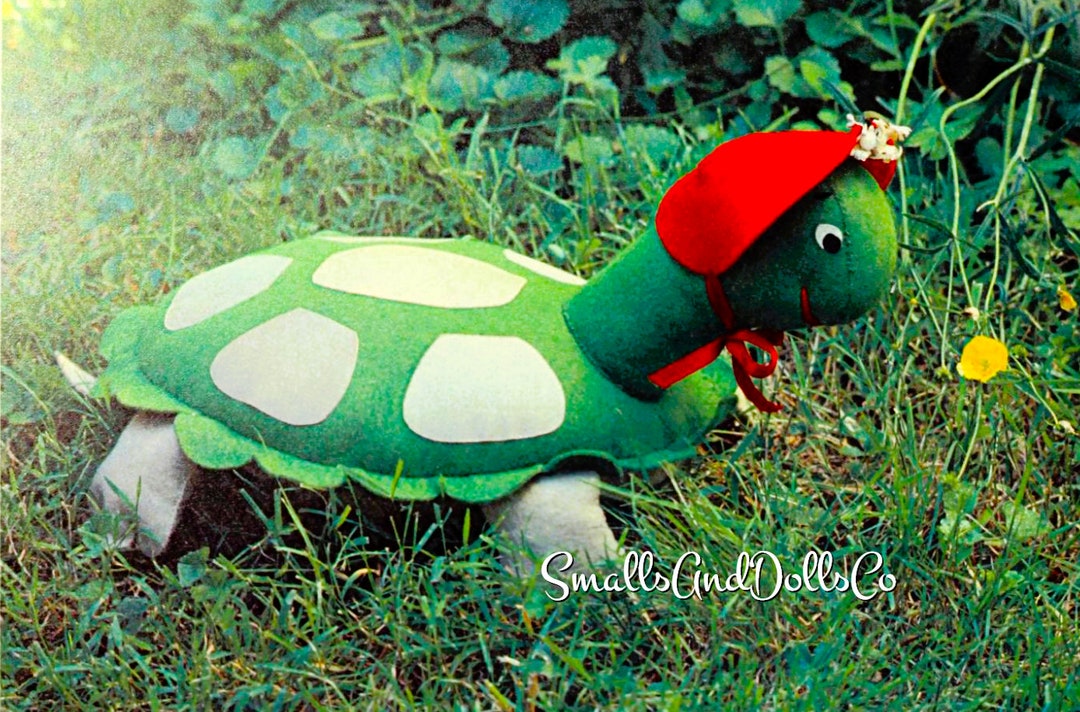 Vintage Sewing Pattern 18" Tillie Turtle Soft Sculpture Toy Doll PDF ...