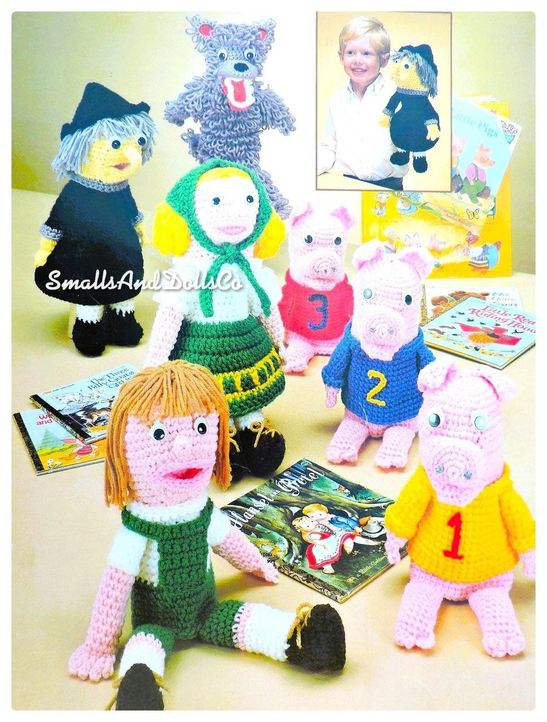 Vintage Crochet Patterns Classic Storybook Fairytale Hand Puppets PDF ...
