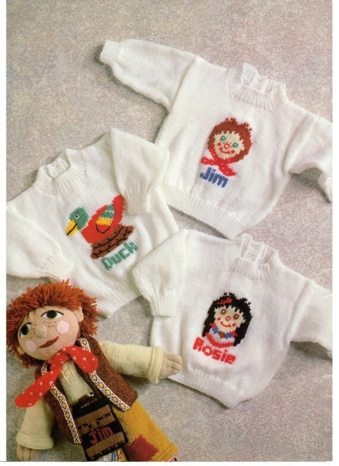Vintage Knitting Patterns Rosie and Jim Colleciton Soft Doll - Etsy Canada
