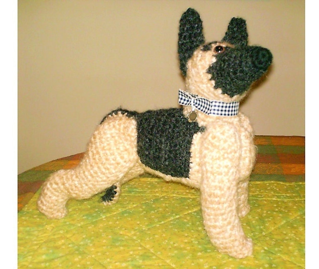 Vintage Crochet Pattern German Shepherd Dog Soft Toy Dolls Adult and Puppy PDF Instant Digital