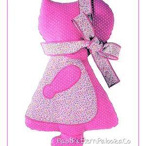 Patrón de costura vintage de 17" para almohada de muñeca Sunbonnet Sue de guinga (PDF, descarga digital instantánea)