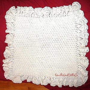 Vintage Crochet Pattern Victorian Buttercup Baby Afghan Cluster Stitch Nursery Blanket PDF Instant Digital Download 5 Ply