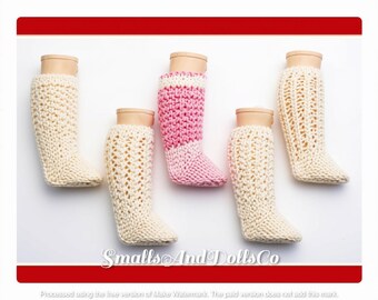 Vintage Knitting Pattern Collection Knit Doll Socks PDF Instant Digital Download Cotton Stockings Wide Variety and Size Ranges