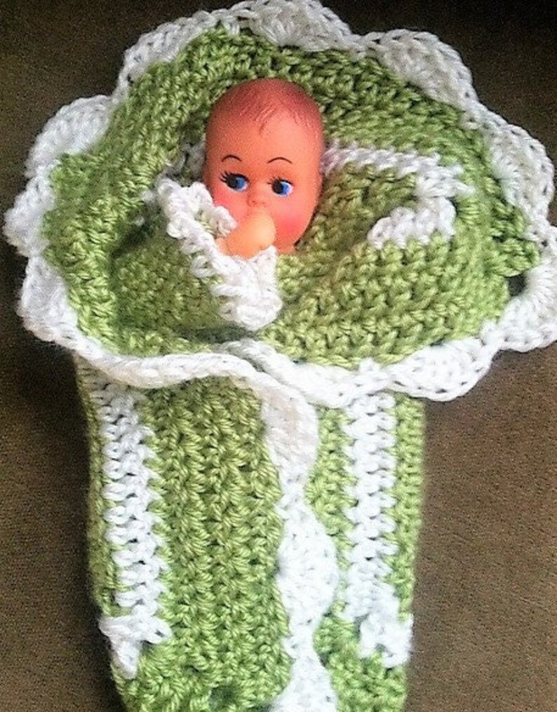 Vintage Crochet Patterns 10 Baby in a Blanket Dolls and Etsy