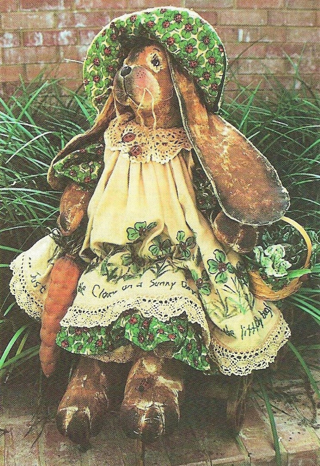 Vintage Sewing Pattern 29 Large Fabric Country Lop Eared Bunny Rabbit ...