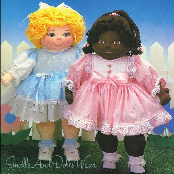 Vintage Sewing Pattern 20" Sunday Best Dressed Dolls Pretty Soft Sculpture Girls PDF Instant Digital Download Easter Dress Plush Soft Toys