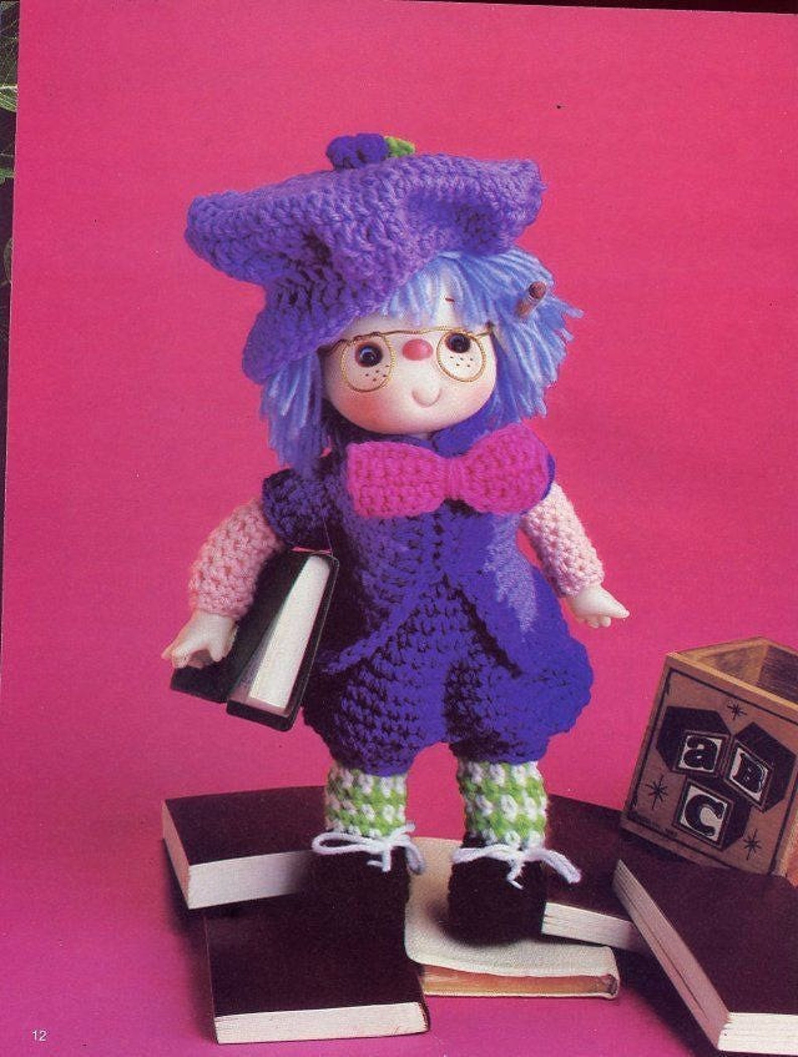 Vintage Crochet Patterns Yarn Head Dolls Outfits Flavorful Etsy