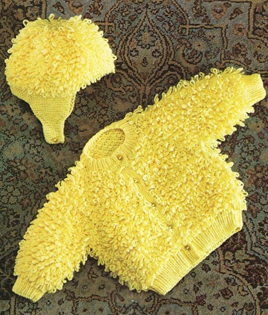 Vintage Knitting Pattern Knit Baby Toddler Loopy Loop Stitch - Etsy