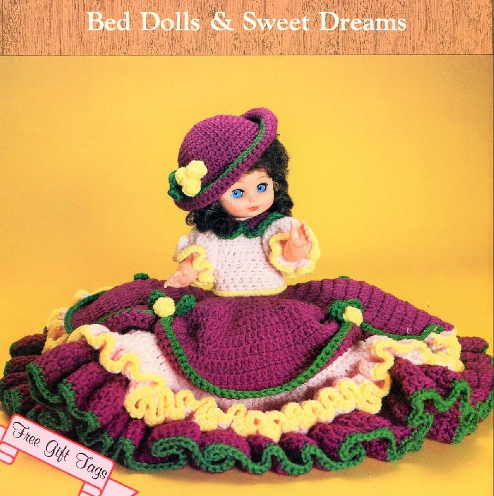 Buy Vintage Crochet Pattern Pretty Rachel Bed Doll Dress Outfit