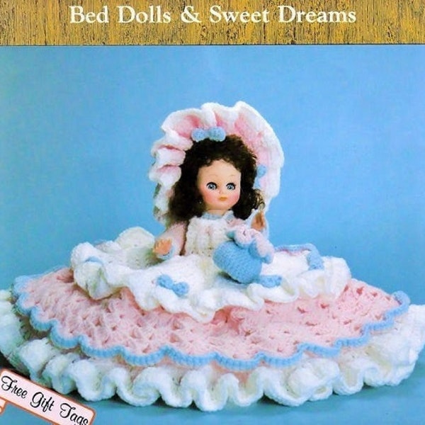 Vintage Crochet Pattern 13" Emma Bed Doll Dress Outfit for 13 and 14 Inch Dolls PDF Instant Digital Download Sweet Dreams Dumplin Designs