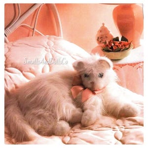 Patrón de costura vintage de 18" de peluche de gato persa mullido o funda de pijama de tela de piel sintética PDF Descarga digital instantánea Cama de peluche para gato