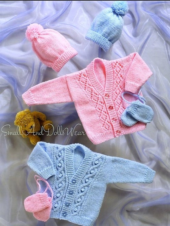 Vintage Knitting Pattern Knit Baby Boy Girl Cable & Lace Etsy Canada