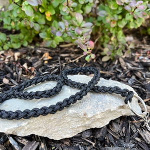 Dog Show Lead Heavy Weight Large Breed Black Paracord