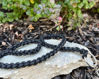 Dog Show Lead Heavy Weight Large Breed Black Paracord