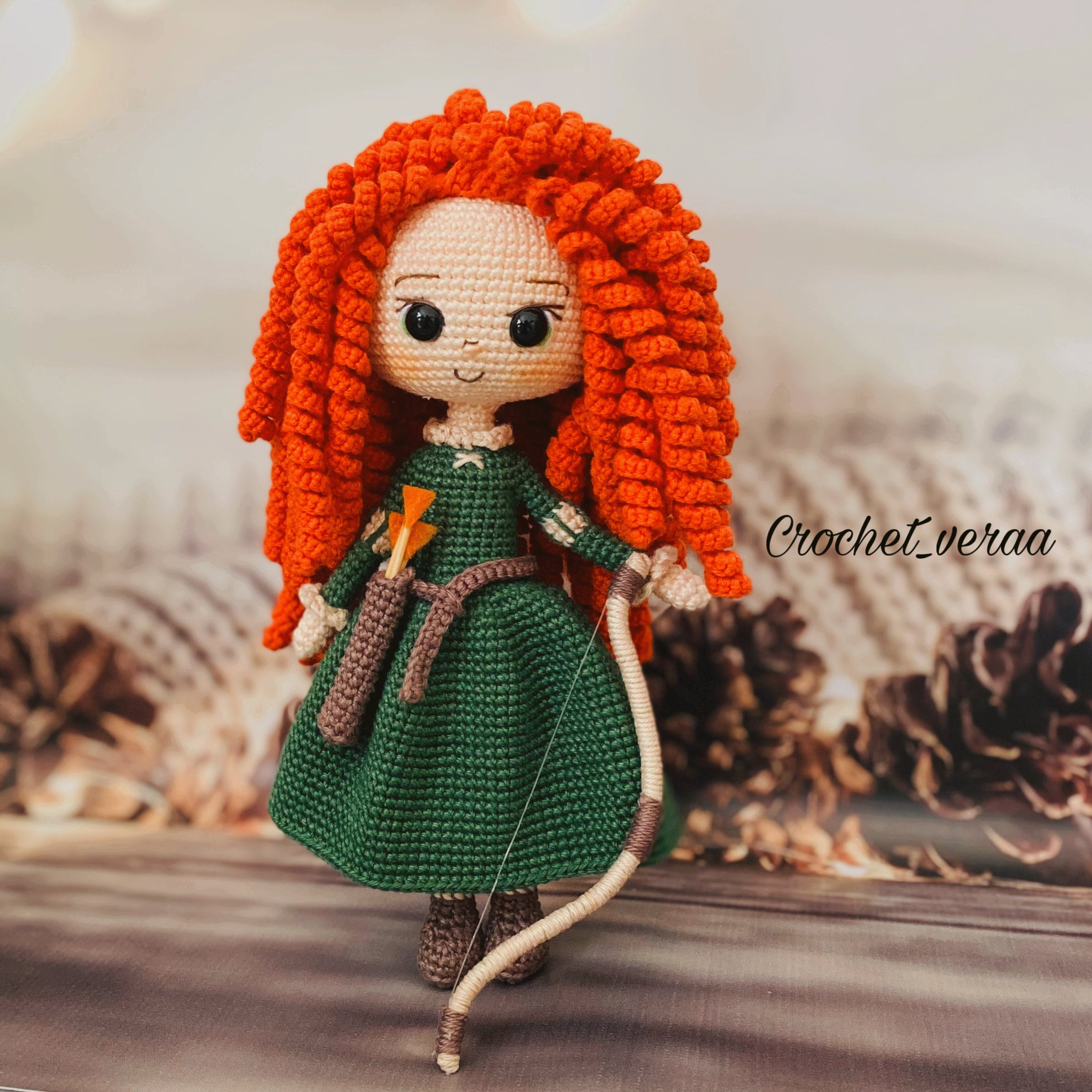 Amigurumi Crochet merida doll - brave princess crochet pdf - örgü karakter bebek tarifi