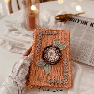 Bookcover.eng PDF - crochet book sleeve pdf - handmade book protection - örgü kitap kılıfı tarifi - amigurumi book cover pattern