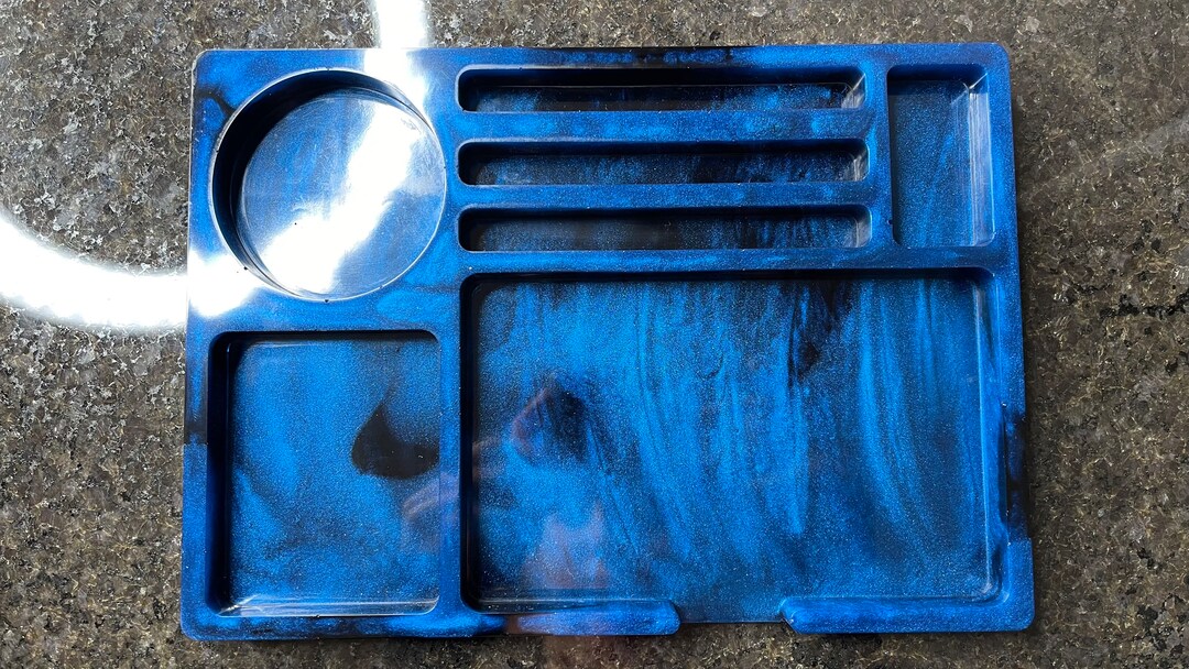 Blue Racking Tray Blue and Black Rolling Tray - Etsy