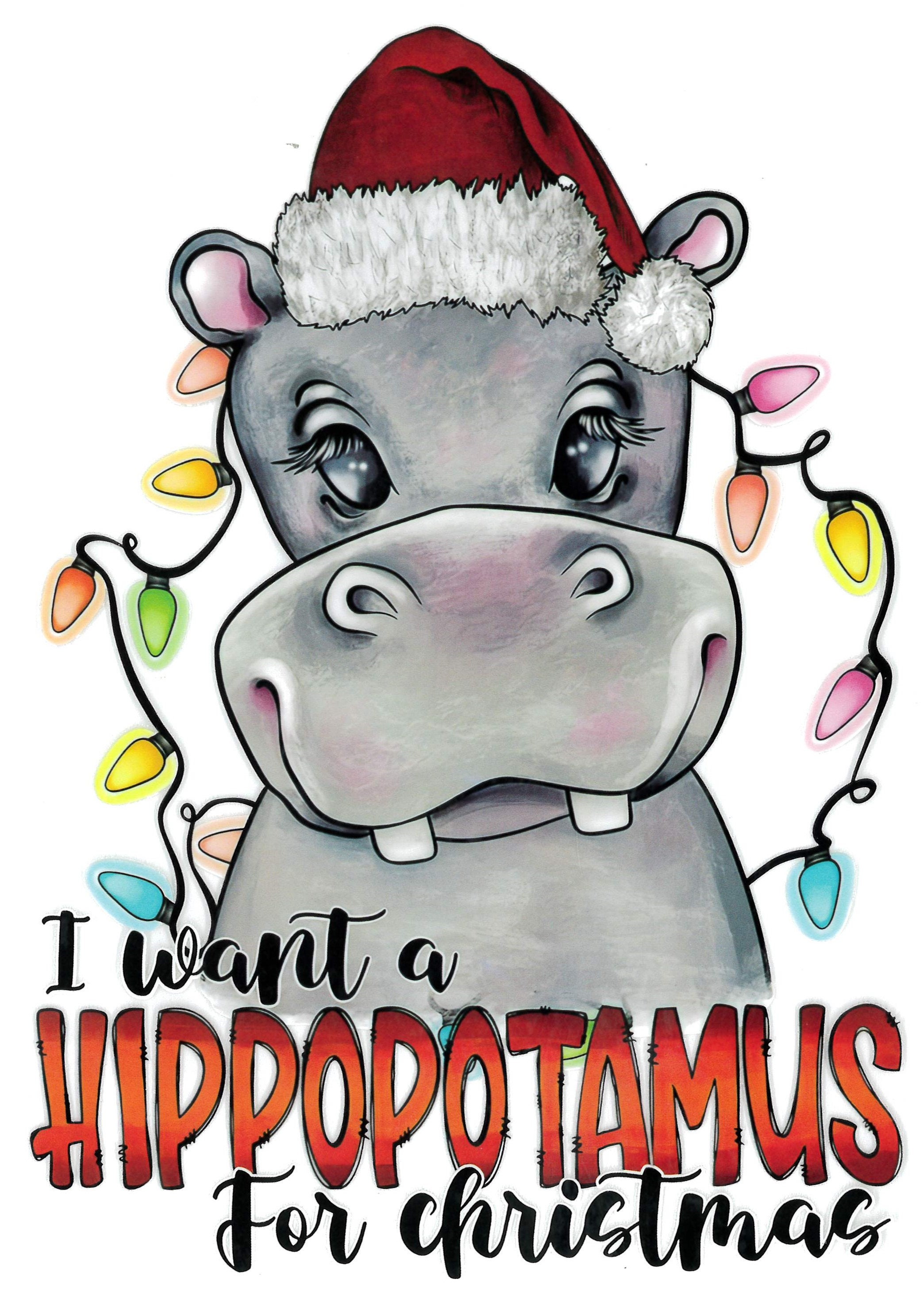 I Want a Hippopotamus for Christmas Etsy