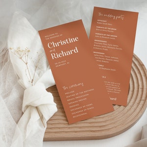 Terracotta Wedding | Wedding Program Template | Terracotta Wedding Program | Desert Wedding Program | Editable Program Template BUNDLE