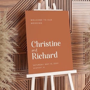 Terracotta Wedding | Terracotta Wedding Welcome Sign | Fall Welcome Wedding Sign |  Desert Wedding Welcome Sign | Modern Wedding Signs