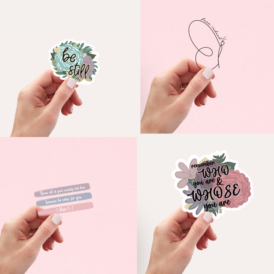 Christian Value Sticker Pack. Aesthetic Encouraging Stickers, Gift for ...